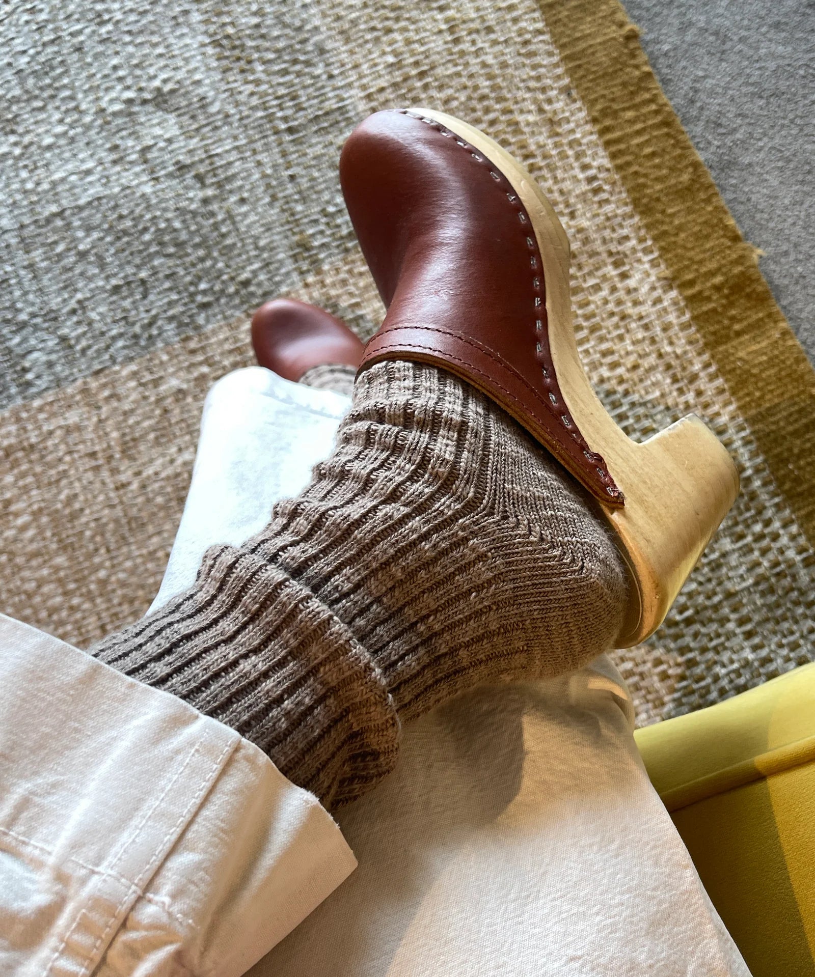 socks - cottage - flax