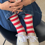 calcetines - wally - raya roja ancha