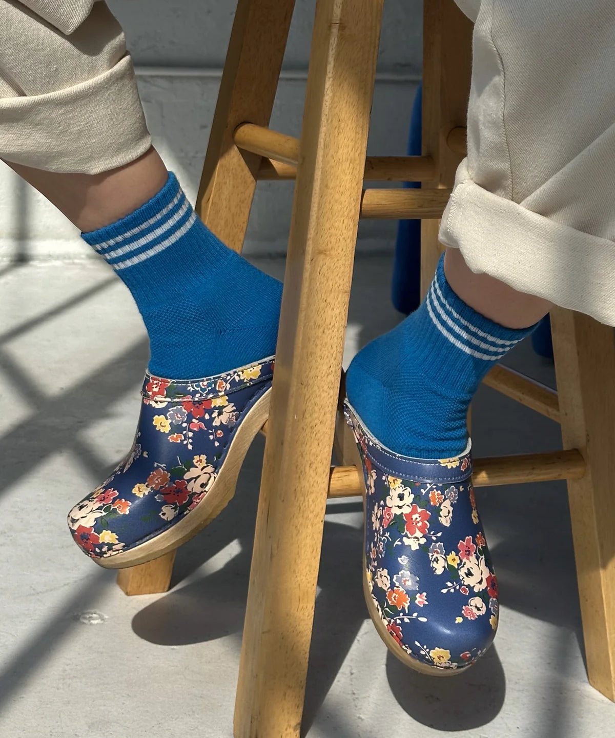 chaussettes - copine - bleu roi