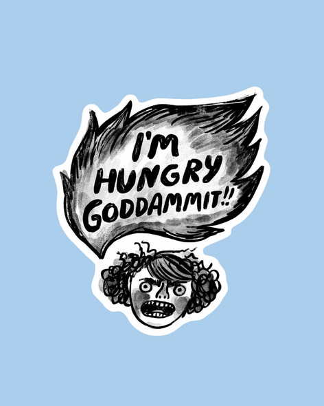 sticker - i'm hungry!