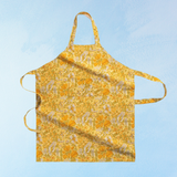 apron - jardin: mustard and grey