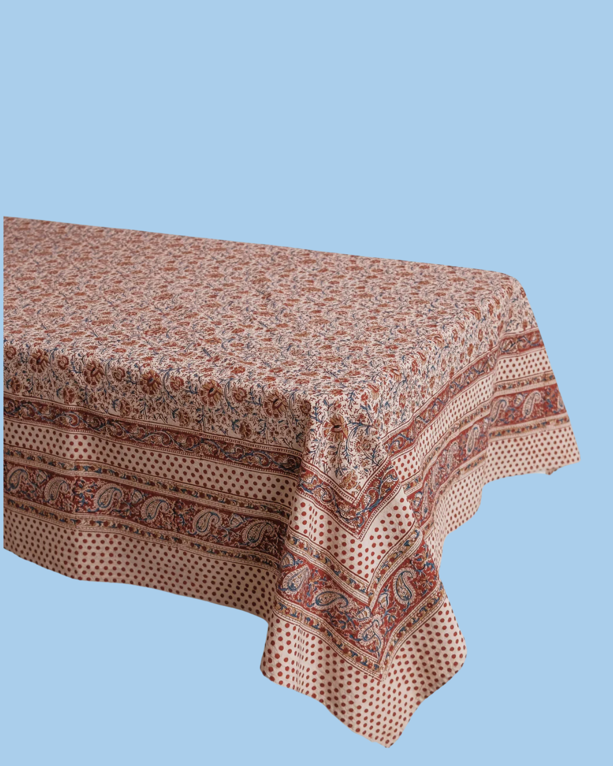 square tablecloth - kalamkari desert flower