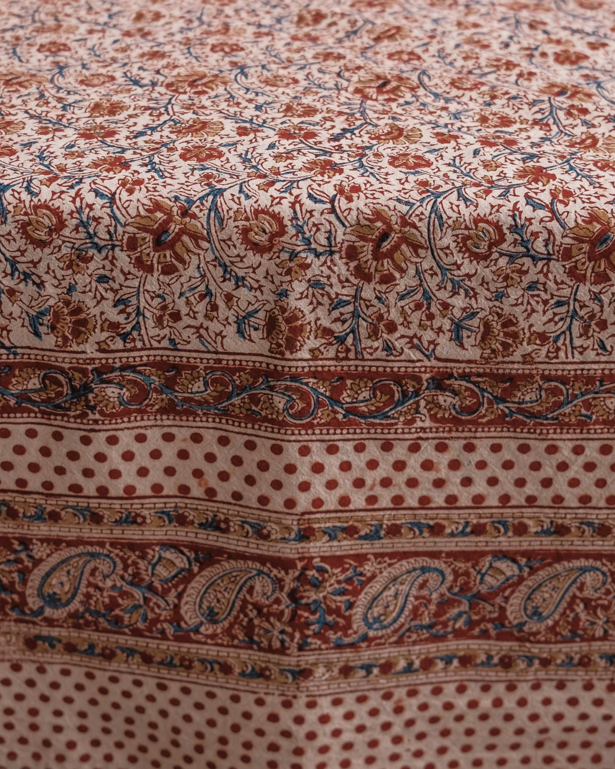 square tablecloth - kalamkari desert flower
