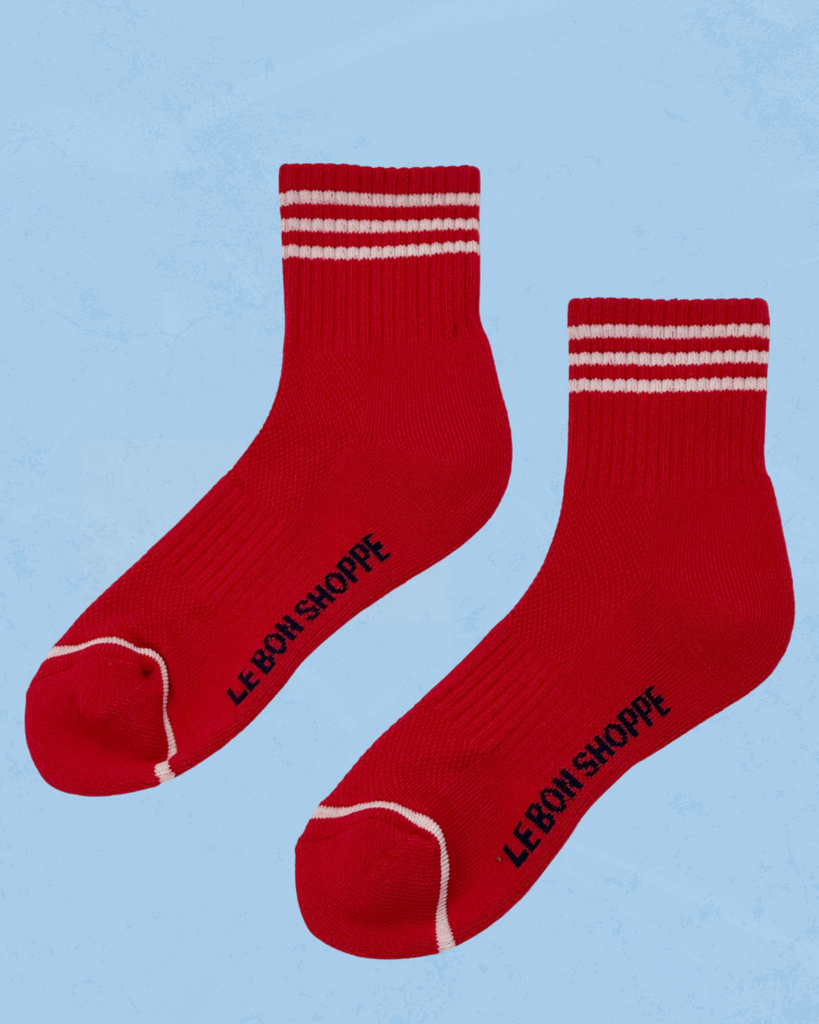 socks - scarlet stripe