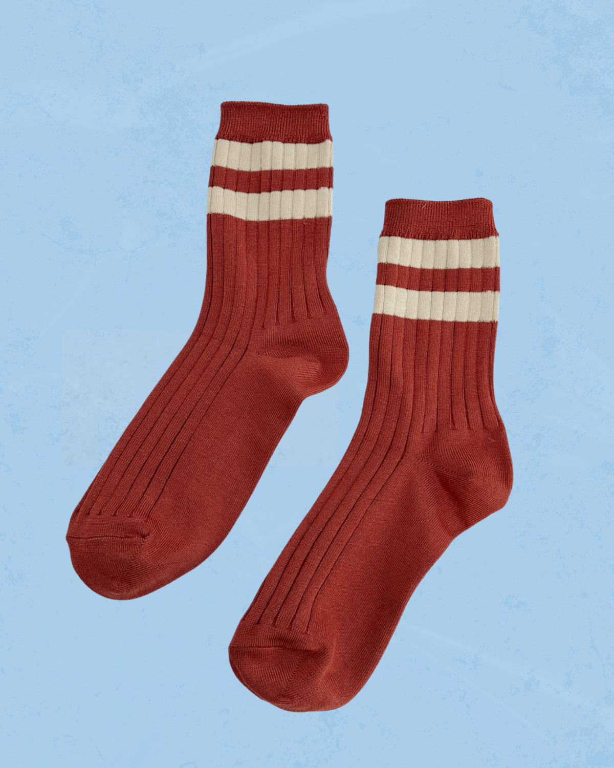socks - varsity stripe tandoori