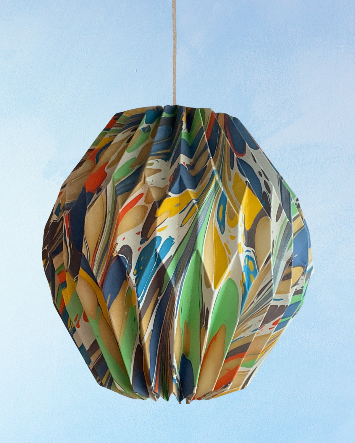 marbled paper lantern - Bright and Bold Crayon Colours