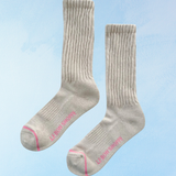 socks - ballet - oatmeal