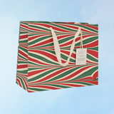medium gift bag - festive marble