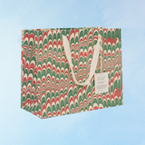 medium gift bag - festive marble