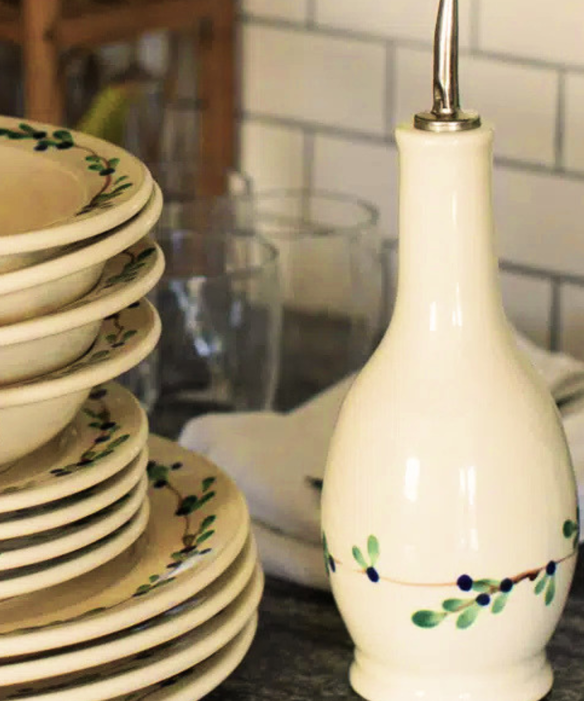 stoneware - oil dispenser: blueberry