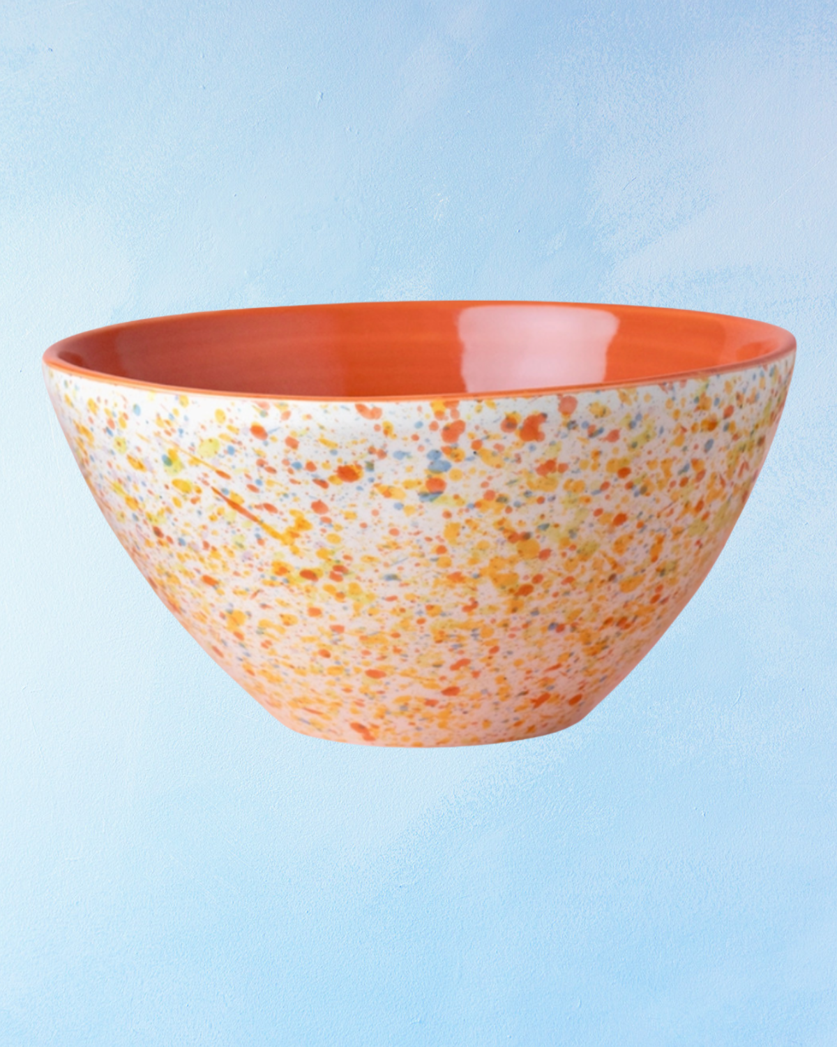 ceramic - splatter multicoloured salad bowl