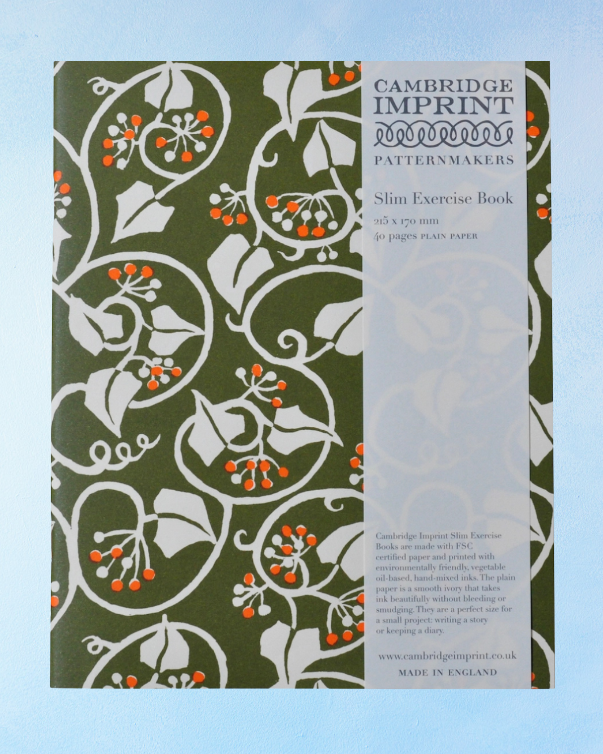 notebook - ivy green and orange