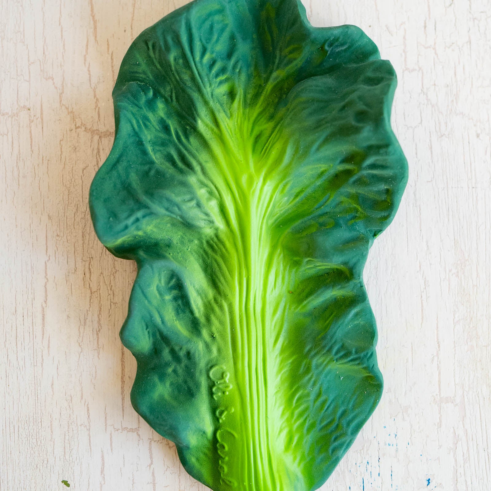 Kale leaf shaped teether