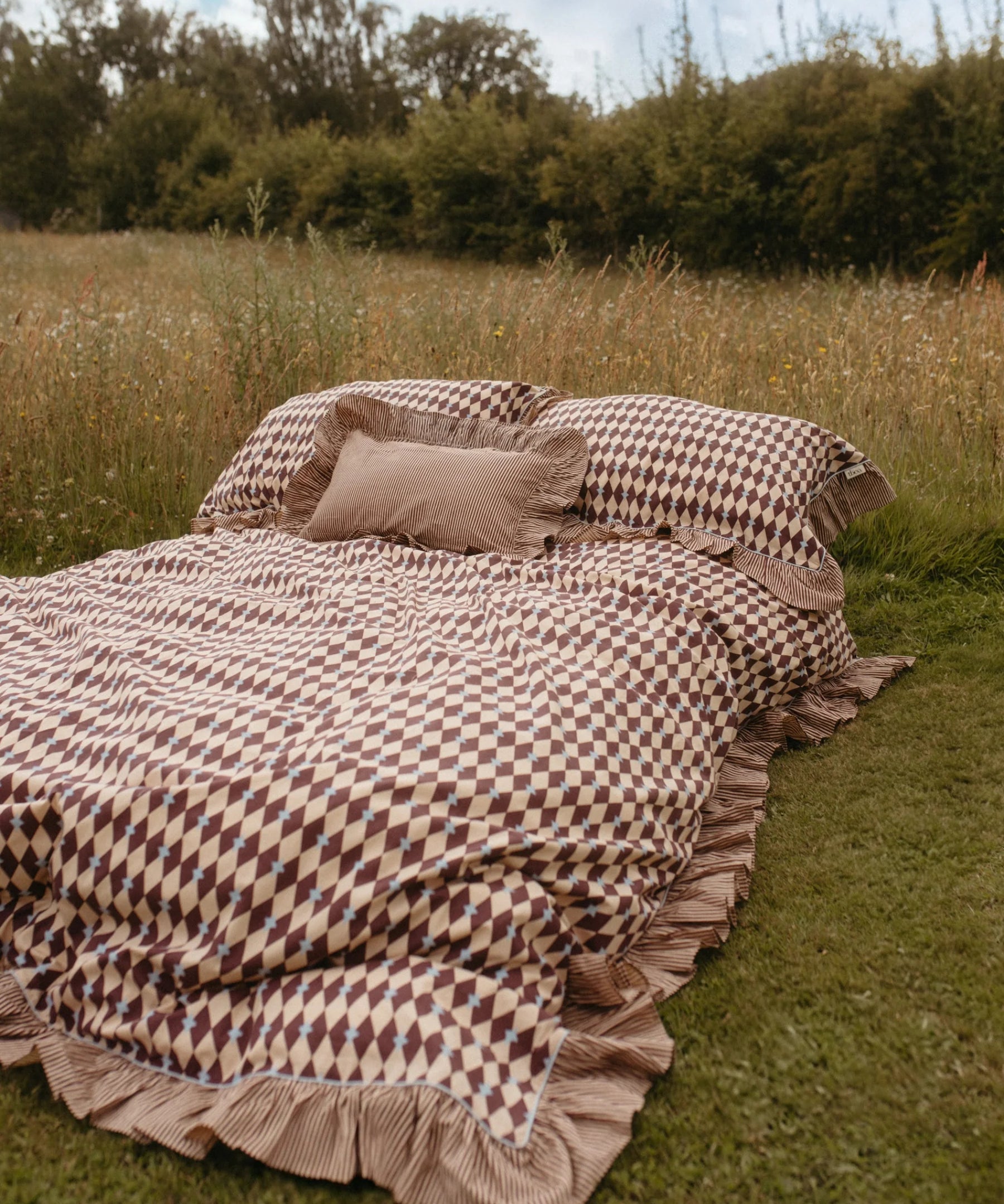 literie - taies d'oreiller : harlequin camel