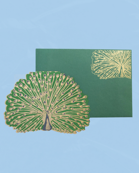 greeting card - peacock