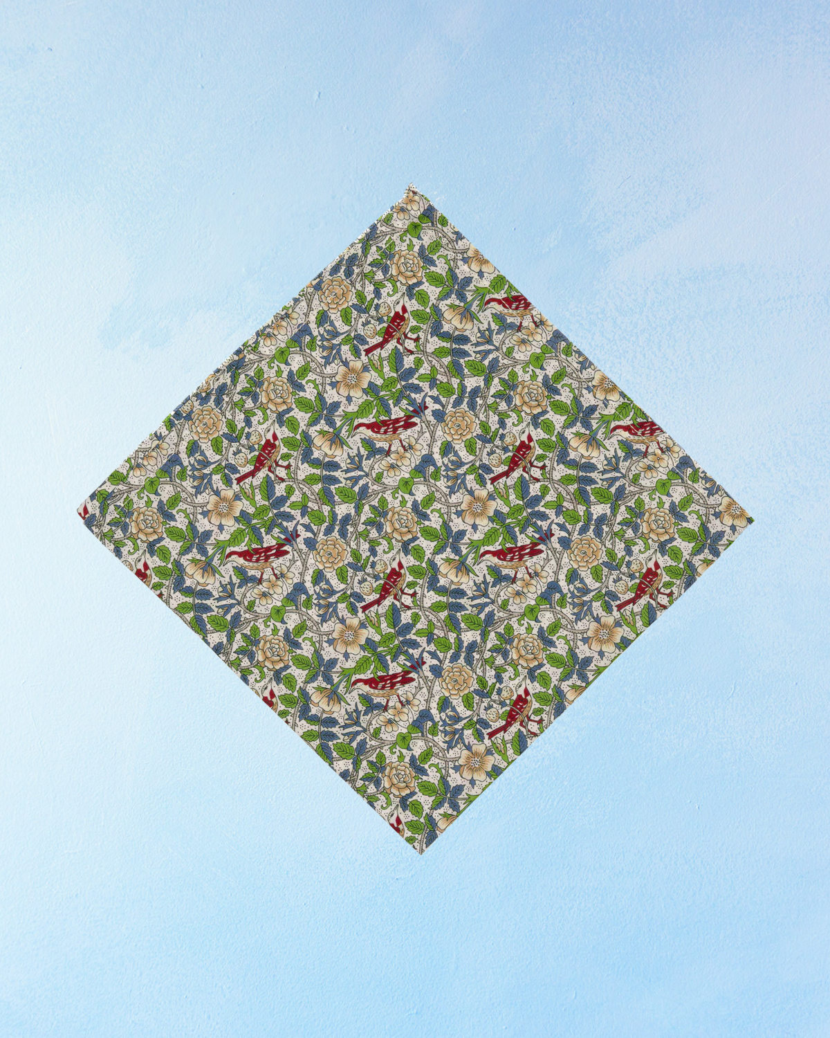 pocket square - liberty london: strawberry thief