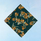 pocket square - liberty london: french iris in peach