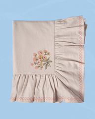 embroidered frill tablecloth