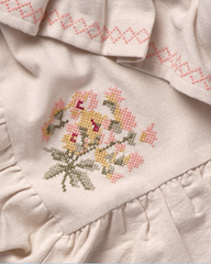 embroidered frill tablecloth