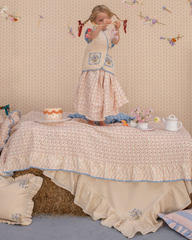 embroidered frill tablecloth