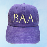 baa hat - purple & banana