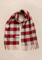 lambswool scarf - red gingham