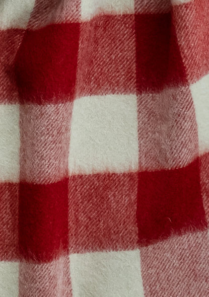 lambswool scarf - red gingham