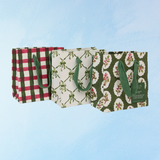 small gift bag - green holly