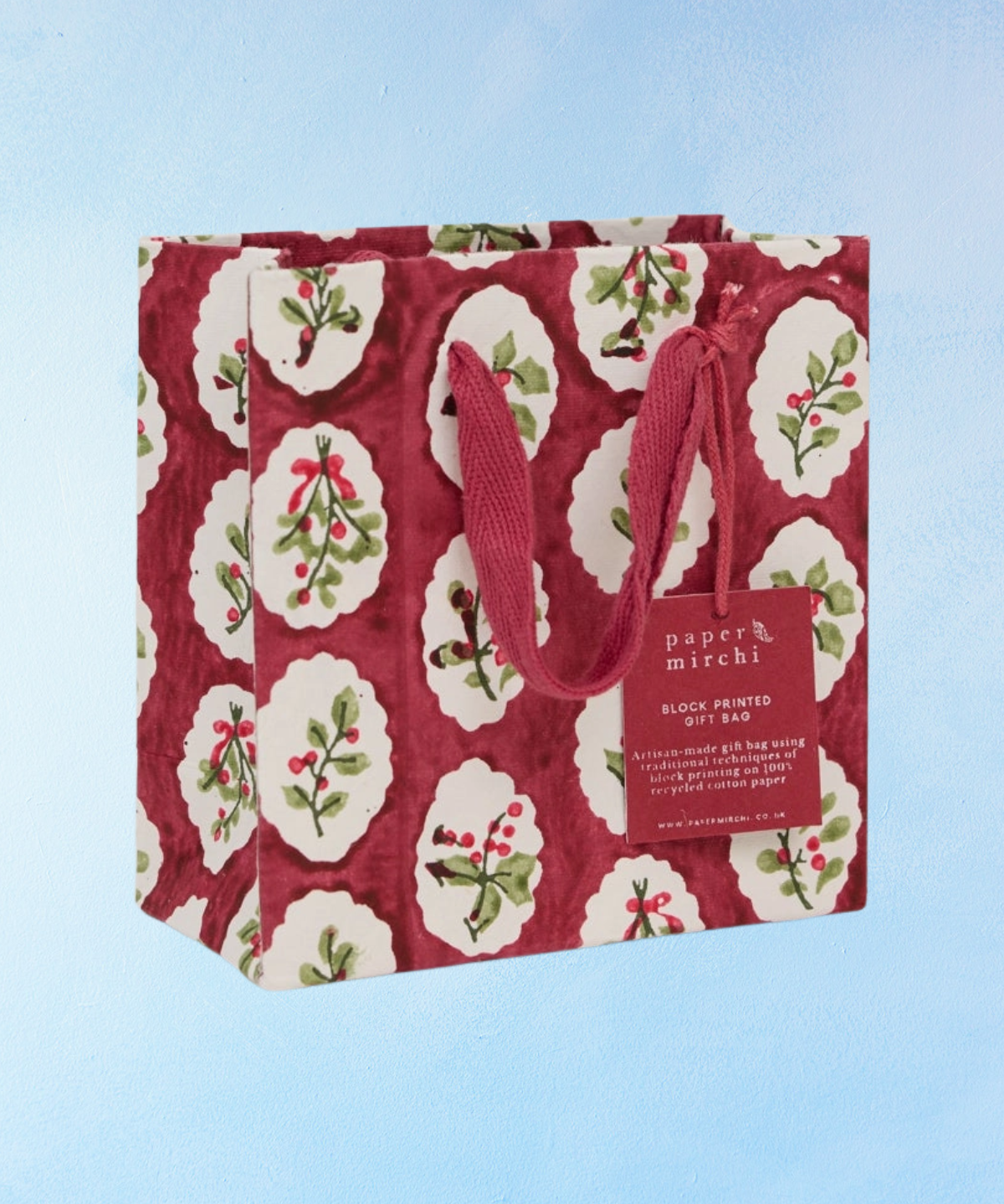 small gift bag - christmas pudding