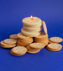 candle - ritz-style cracker