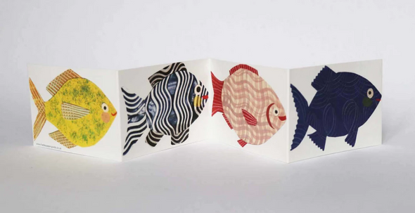 greeting card - fish concertina