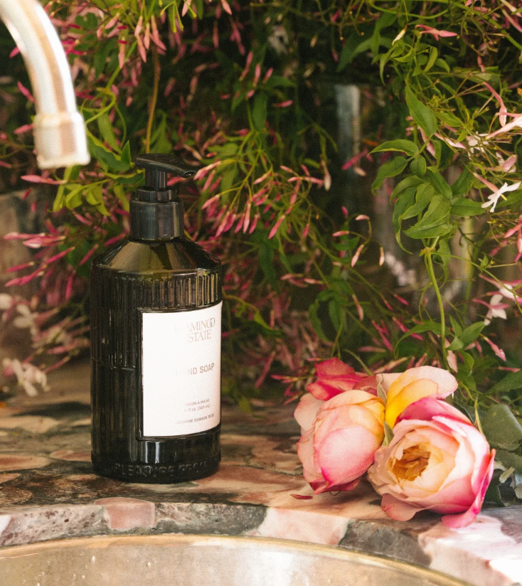 hand soap - flamingo estate: jasmine damask rose