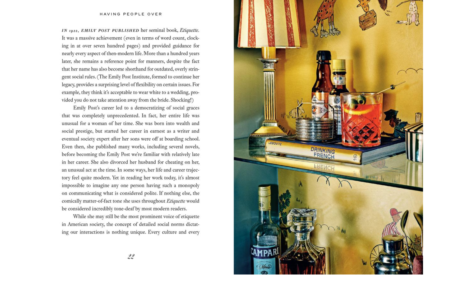 book - having people over