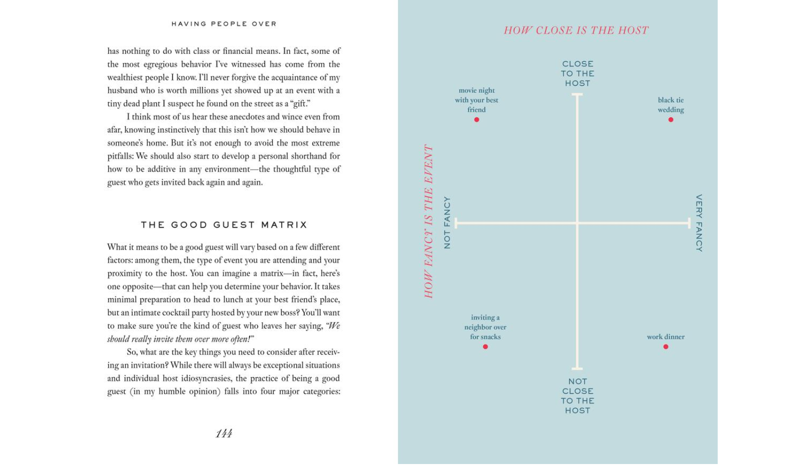 book - having people over