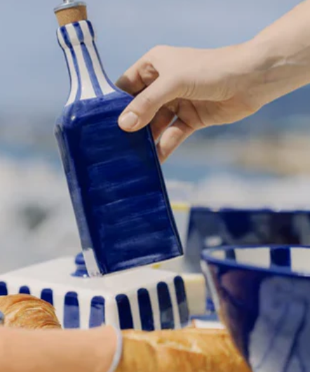 distributeur d'huile en céramique - costa azul