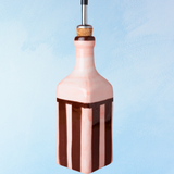 ceramic - burgundy and pink oil dispenser