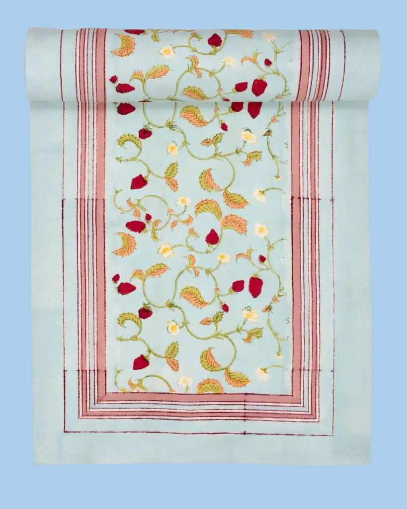 table runner - strawberry