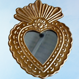 miroir - cœur immaculé de Marie en fer blanc suspendu