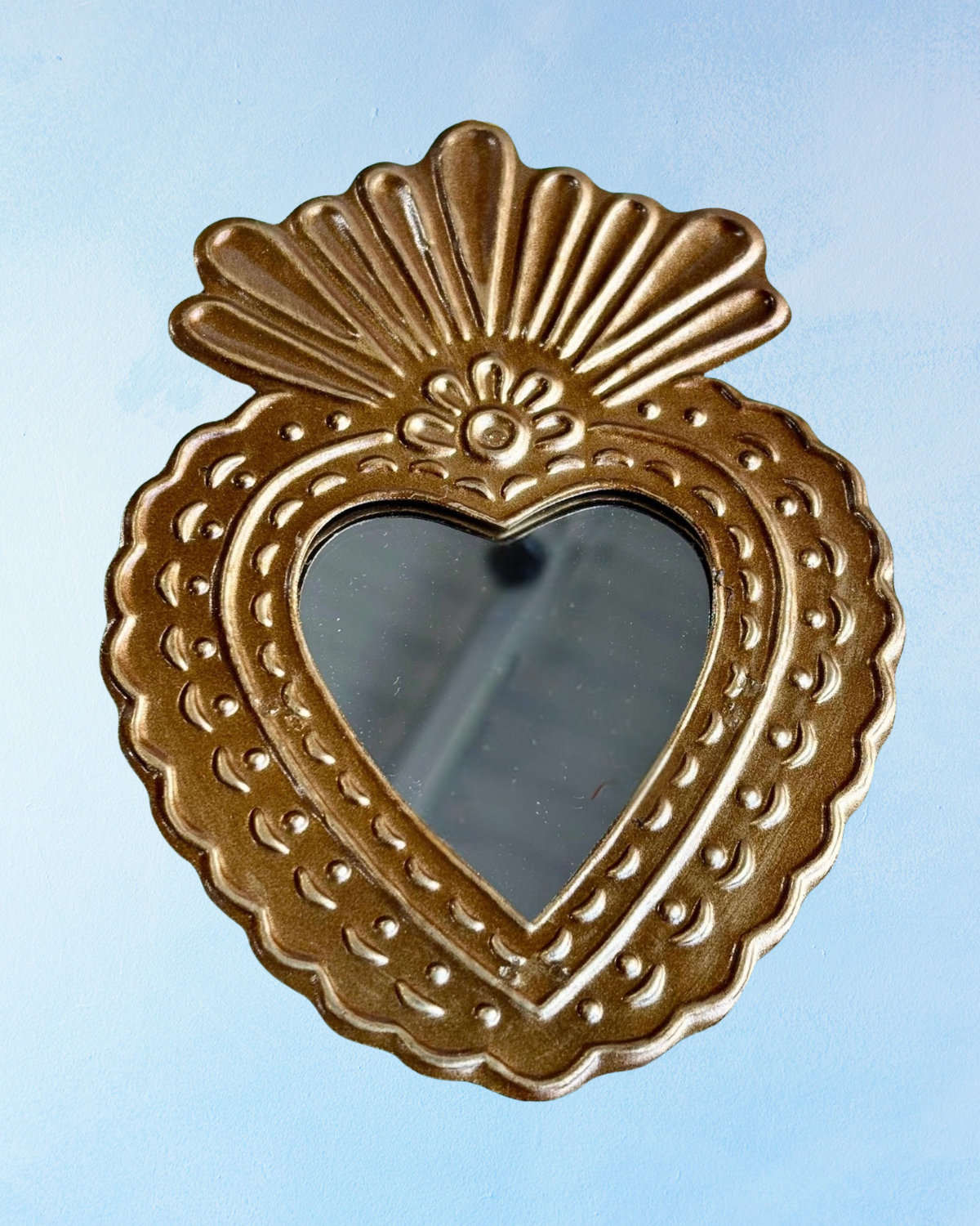 mirror - small tin heart (two styles)