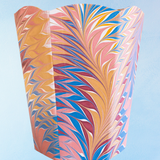 waste paper basket - desert feather marble
