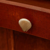 furniture knob -brass:  abbey shell