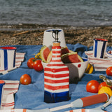 ceramic - coastal stripe oil dispenser