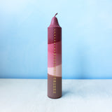 advent calendar candle - browns and pinks