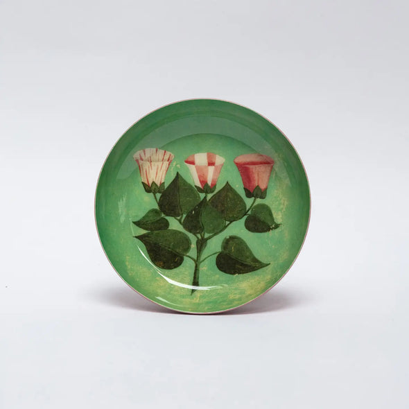 enamel tray - three flowers