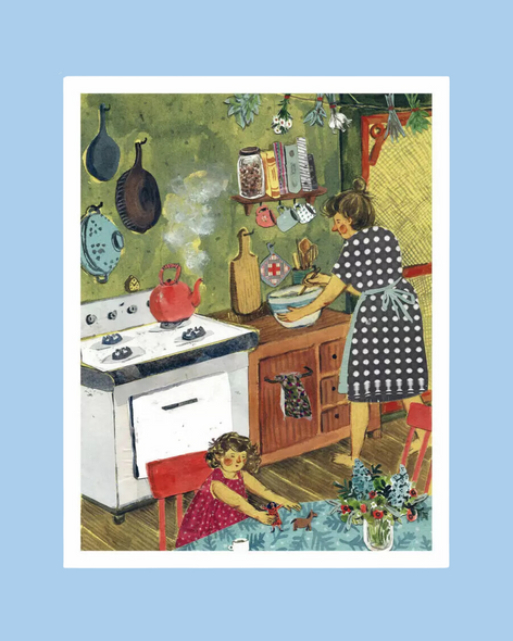 print - afternoon in the kitchen