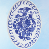 dinnerware - serving platter - amalfi blue and white