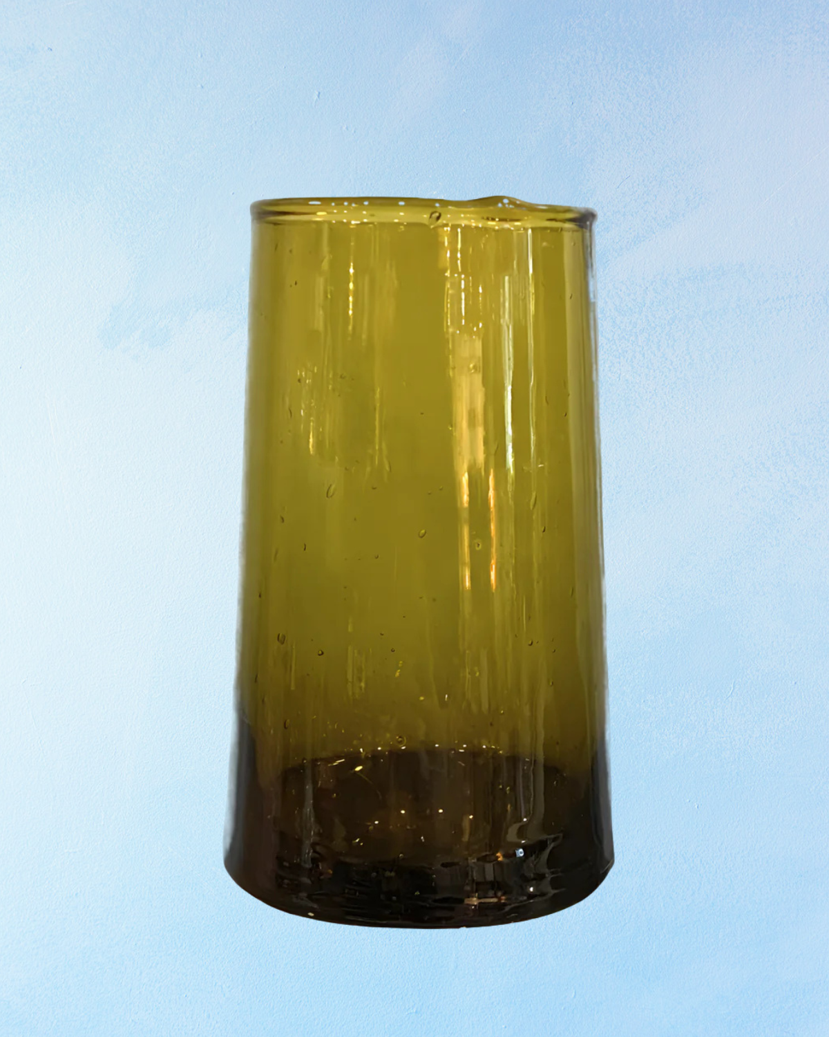glassware - mouth-blown amber highball