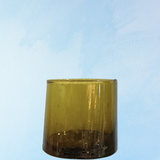 glassware -tumbler: short mouth-blown amber