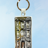 keychain - leather apartment building
