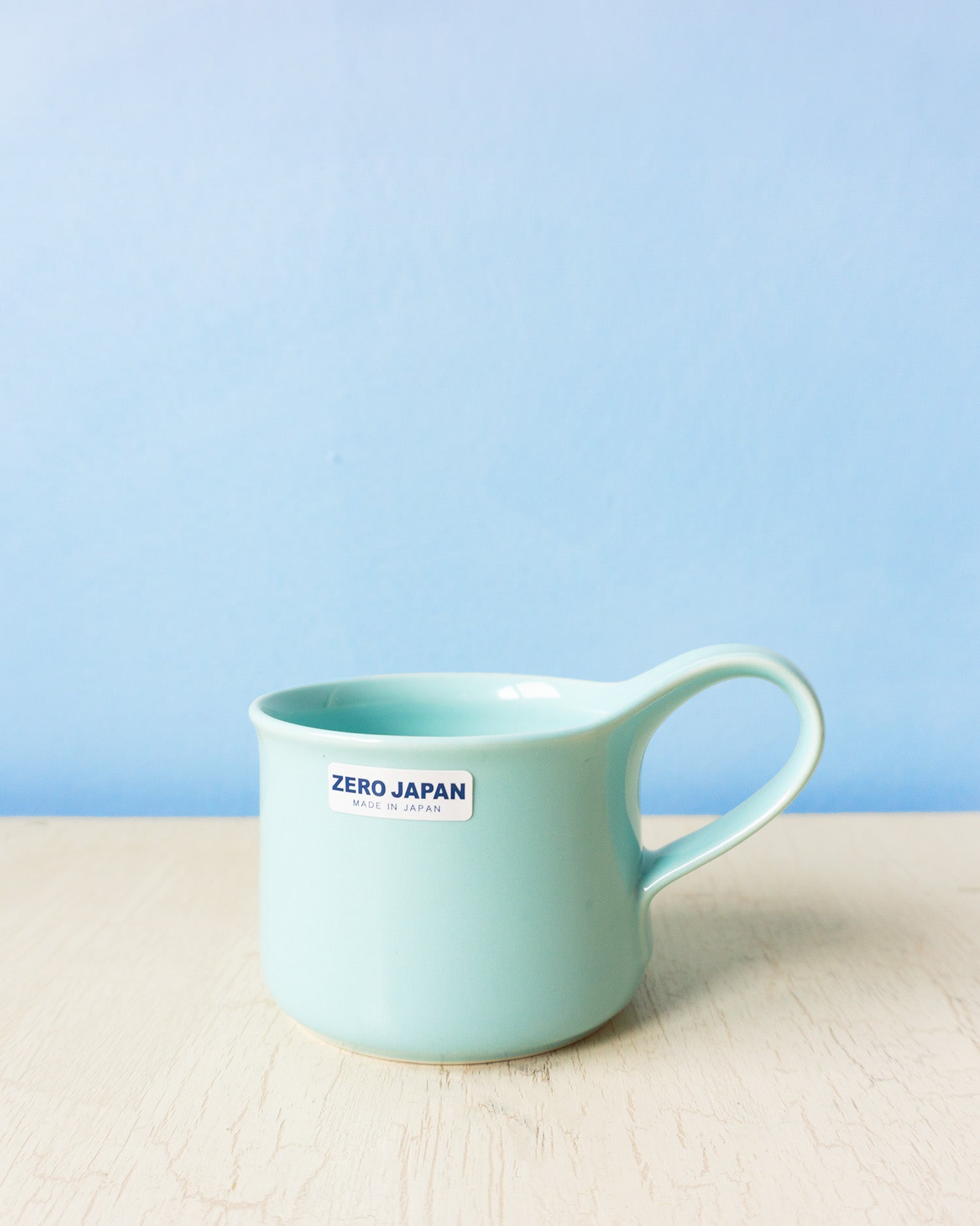 ceramic cafe mug - aqua mist